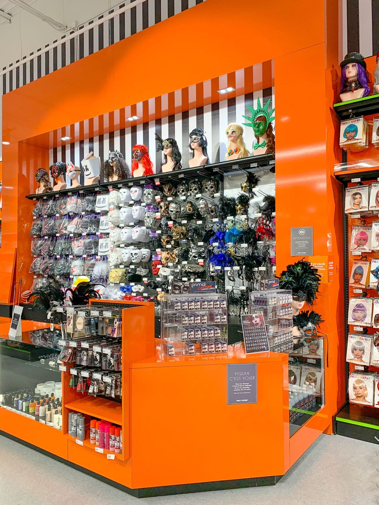 party expert, commerce détail, comptoir